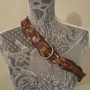 Vintage brown leather belt